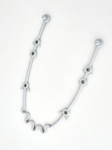 1 pieza Cadena de sujeción de chupete de silicona larga, juguetes de dentición, clip colgante de chupete de bebé para cochecito, cuna, color aleatorio - Multicolor - Ver 10
