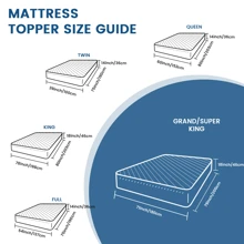 JustLet Extra Thick Mattress Pad Cover With 8-21 Inch Deep Pocket, Overfilled With Polyester For Back Relax, Breathable Quilted Fitted Design - 白色 - 查看 3