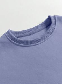 Áo nỉ thêu hình ma và mèo đen – Áo cổ tròn ấm áp cho ngày Halloween - Màu xanh nhạt - Xem 7