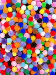 300 piezas de pompones de 1cm, pompones de peluche para manualidades del Día de San Valentín, pompones para manualidades y pasatiempos, kits de fieltro, tableros de fieltro, manualidades para niños, manualidades navideñas para niños - Multicolor - Ver 16