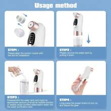 Electric Bubble Blackhead Remover Vacuum Suction Pore Cleaner Extractor Facial Cleaning Tools 400mAh - White - View 9