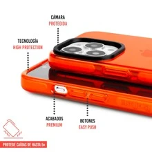INSTACASE IPhone Case Shockproof Heavy Duty Colors Reinforced Edge Anti-Drop Neon Colors - Red - View 3