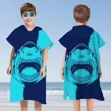 1 Peça Roupão de Banho Infantil, Roupão de Praia Infantil para Bebês e Crianças Pequenas, Toalha de Banho com Capuz de Microfibra Usável, Tartarugas, Flamingos, Unicórnios, Degradês, Rosquinhas, Listras, Tema de Palma, Casamento de Verão, Decoração de Casa de Banho, Volta às Aulas
