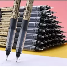10pcs Liquid Ink Ballpoint Pens, Quick Drying For Signature, 0.5mm Nib, Black/Blue Ink, School & Office Supplies,Back To School