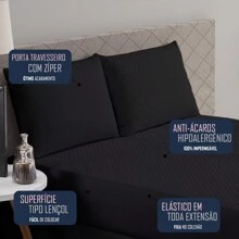 Waterproof Cover Kit With 4 Layers Of Protection + Waterproof Pillow Protector - Various Sizes - màu đen - Xem 2