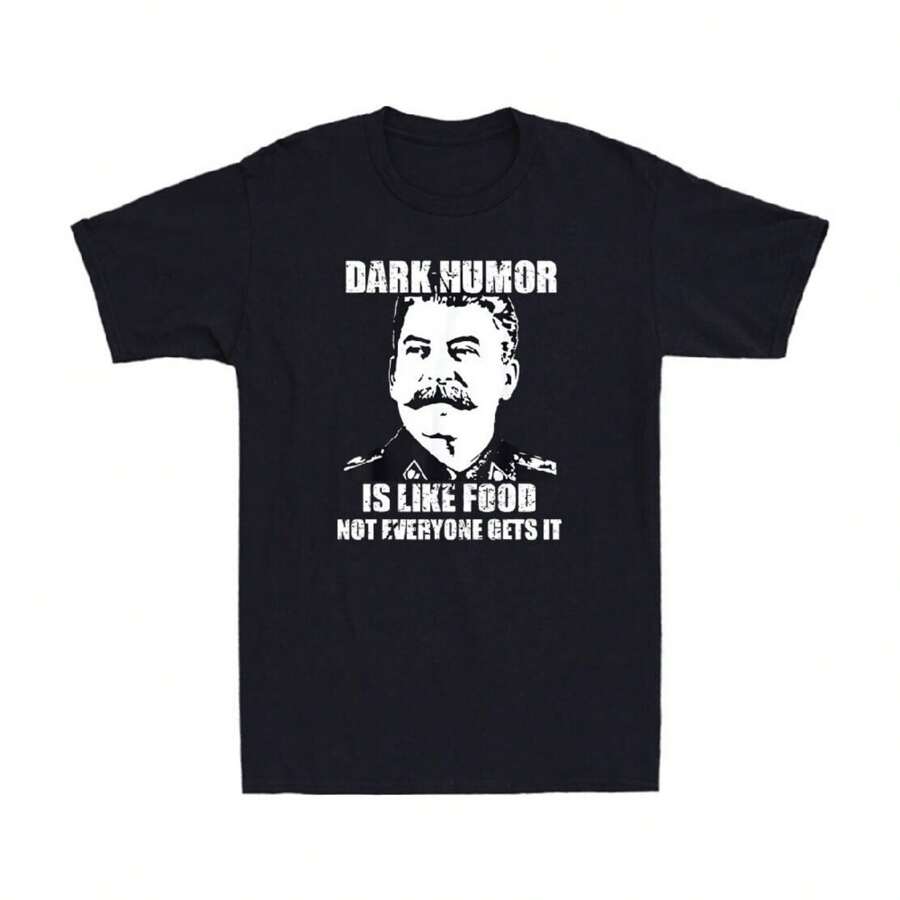 Dark Humor Is Like Food Not Everyone Gets It Funny Quote Vintage Men's T-Shirt - 黑色 - 查看 1