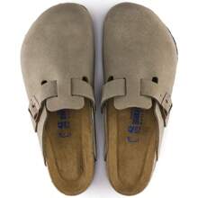 Birkenstock Boston Soft Footbed Taupe Suede 0560771 New