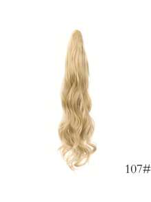 Pear Small Claw Clip Ponytail Extensions, 18 Inch Small Curly Wave Clip Ponytail Extensions, Women's Layered Synthetic Hair Accessories