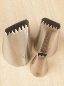 3pcs Stainless Steel Piping Nozzle - Silver - View 4