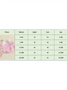 Baby Girl Short Sleeve Romper Letter Embroidered Plaid Smocked Round Neck Ruffled Summer Jumpsuits - Pink - View 9