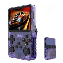 Console de jeu portable rétro mini R36s, stockage incluant plus de 15 000 jeux, écran IPS de 3,5 pouces, jeux et divertissement portables, carte TF intégrée de 64 Go.