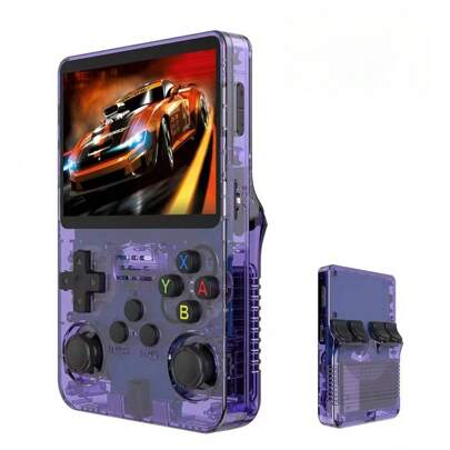 Consola de juegos portátil retro Mini R36s, pantalla IPS de 3.5 pulgadas, juego y entretenimiento portátil, tarjeta TF incorporada de 64GB