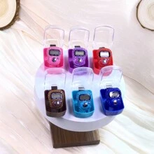 1pc Digital Ring Counter, Convenient Digital Display Ring Counter, Suitable For Stress Relief, Prayer, Exercise, Yoga Counting, LED Finger Ring Counter - Multicolor - View 1