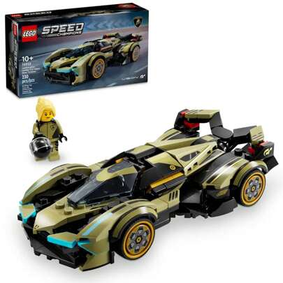 LEGO 乐高极速赛车系列兰博基尼V12 Vision GT超级跑车，车辆玩具，驾驶游戏套装，儿童拼搭模型套装，汽车，送给孩子和游戏爱好者的礼物，F1玩具车，76923