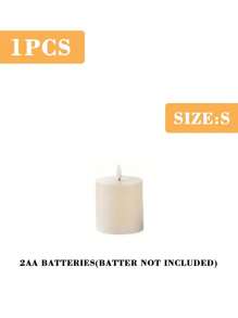 1/3 件电池供电无焰 LED 蜡烛，带遥控器和定时器，象牙白闪烁假蜡烛，桌面装饰，家居装饰，婚礼派对，柱状蜡烛