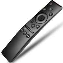 1 pieza Control remoto de repuesto compatible con TV inteligentes Samsung - Compatible con modelos Samsung QLED, LED, UHD incluyendo Series 6, 7, 8, Q60T, Q70T, Q80T y talla grande - Acceso rápido a Prime Video - Sin necesidad de configuración - Negro - Ver 1