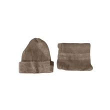 2pcs, Ski Hats, Thick And Warm Ear Protection Woolen Hat With Velvet Scarf Two Pieces Set Knitted Hat - Suitable For Skiing, Cycling And Outdoor Activities