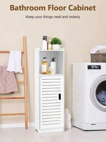 Bathroom Storage Unit Three-Layer Waterproof Bathroom Cabinet Floor-Standing Bathroom Furniture Cabinet With Doors Suitable For Bathroom