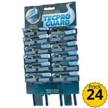 24 Rasuradora Maquinillla Rastrillo de afeitar desechable portátil para hombres, Hoja Doble con Cinta Lubricante,  herramienta de eliminación de vello para el Body, rostro, axila, manos, pies, adecuada para viajes familiares, hoteles y fácil de llevar - Azul - Ver 1