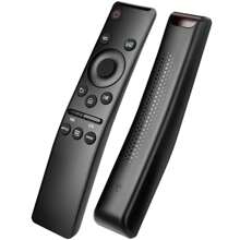 1 pieza Control remoto de repuesto compatible con TV inteligentes Samsung - Compatible con modelos Samsung QLED, LED, UHD incluyendo Series 6, 7, 8, Q60T, Q70T, Q80T y talla grande - Acceso rápido a Prime Video - Sin necesidad de configuración - Negro - Ver 9