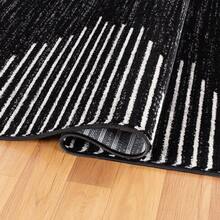 Rayas Resistentes a Las Manchas para Sala de Estar, Cocina, recámara, Comedor, Oficina en casa, 2 pies Pulgadas x 4 pies, Color Negro - Azul - Ver 5