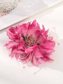 1pc Boho Style Oversized Faux Flower Hair Claw Clip, Suitable For Vacation, Everyday Use, Women Hair Accessories Beach Hair Clips Vacation Hair Clutch Summer - Multicolor - View 5