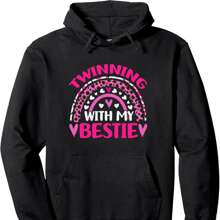 Twin Matching Twins Day Friend Twinning With My Bestie Twin Pullover Hoodie - màu đen - Xem 1