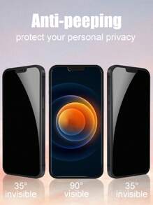 4pcs Anti-Shatter, Anti-Scratch Privacy Screen Protectors, Compatible With IPhone 7 - IPhone 16 Pro Max Full Series, Anti-Fall, Shatterproof Gift For Birthday, Family, Friends Tempered Glass, Anti-Spy, Phone Screen Protector, Phone Accessories