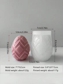 1pc Easter Egg Candle Silicone Mold, DIY Scented Candle, Plaster Diffuser Stone, Resin Decor, Handmade Craft, Suitable For Home Decor, Holiday Gift, Atmosphere Party Gifts Birthday Graduation Christmas Decorations Room Decor Christmas, Christmas Gifts