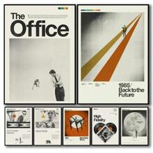 1pc Vintage Movie Poster TV Film The Office Back To The Future Aesthetics Wall Art Retro Canvas Painting For Living Room Decoration No Frame