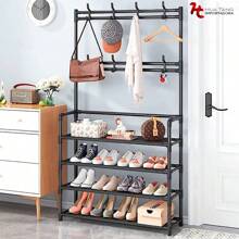 HuaTang Buena Calidad Estante para Zapatos de Gran Espacio, Gabinete de Almacenamiento con Soporte para Estante para Zapatos, Entrada de 4,5 Niveles, Zapatero Negro - Multicolor - Ver 2