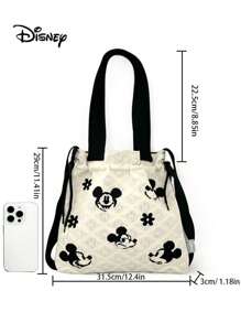 Disney Disney Mickey Mouse Drawstring Shoulder Bag, Handbag For Shopping, Travel And Commuting