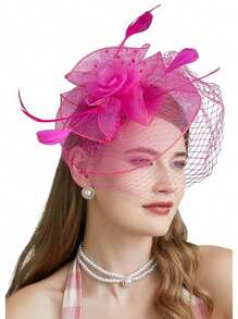 Fascinators Hats 20s 50s Hat Pillbox Hat Tea Party Headwear With Veil For Girls And Women