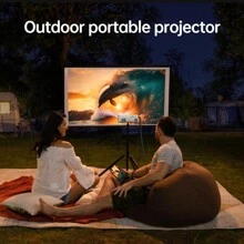 HD Home Theater Projector - Portable Mini Projector For Outdoor Movie Nights, 1080P Supported, Compatible With Smartphone, SD Card, HDTV, AV, And USB Connection - UK Plug(220-240V) - View 5