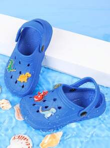 Fashionable Versatile Kids Fluorescent Dinosaur Accessory Clogs, Lightweight Suitable For Outdoor Wear - Royal Blue - View 6