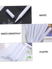 3pcs/5pcs/12pcsWhite Liquid Chalk Erasable Pen Marker For Glass Windows Electronic Blackboard Chalkboard Window Back To School