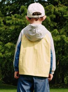 Boys' And Girls' Color-Block Outdoor Jacket, Stylish Spring Coat