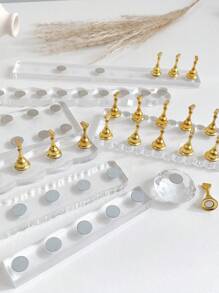 Manicure Decorations Including 3D Crystal Diamond Bases, Acrylic Rectangular & Wavy Bases And 11pcs Golden Nail Tips, Resin Crystal Beads, Rhinestones, Vintage/K-Style Laser Flower Decals For DIY, Home, Outdoors, Perfect For Women, Moms, Sisters, Wives, Girlfriends, Wedding, Nail Salon, Valentine's Day