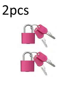 1/2/3/6个装彩色迷你挂锁，带钥匙，塑料外壳，锌合金小锁，适用于行李箱、背包、健身房储物柜、旅行包、教室储物柜，也适用于旅行收纳柜和度假行李。彩色塑料挂锁，适用于学生背包、日记本和存钱罐，是上学、健身、夏季旅行的必备品，也是送给家人、朋友和爱人的绝佳礼物。 - 彩色 - 查看 14