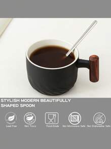 Ceramic Wooden Handle Italian Coffee Cup, Sandalwood Handle Tea Cup With Tea Strainer And Lid, Ceramic Tea Cup Japanese Style Wooden Handle Porcelain Small Coffee Cup Gradient Glaze Tea Cup Ceramic Kung Fu Small Tea Cup, Gift Box Set For Afternoon Tea, Italian Espresso Cup Japanese Style Simple Mini Coffee Cup