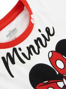 Disney Minnie Mouse Pyjamas | Long Sleeve Minnie Mouse Girls Pjs | 100% Cotton Girls' Pyjama Sets