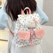 Sanrio Characters Pattern Design Backpack, Leisure Travel Backpack, Sweet College-Style Women's Backpack,Boho Vibes - Multicolor - View 3
