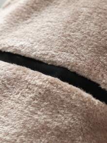 Men's Winter Jacket, Warm Fleece Hooded, Fashionable Casual Outerwear - Black - View 8