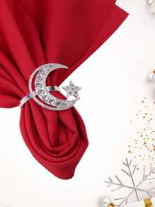 1PC/2pcs/4pcs New Star Moon Napkin Buckle Festival Napkin Ring Hotel Mouth Cloth Napkin Ring Festival Napkin Ring Party Birthday Used