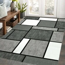 [Premium] Dunkelblau-Hellblau karierter Kristallvelour-Teppich, moderner nordischer Stil, rutschfeste und wasseraufnehmende Fußmatte, weich, bequem und geräuschlos, waschbar, für Küche, Wohnzimmer, Schlafzimmer, Waschküche, Eingang, Wohnzimmer-Dekoration. Geeignet als Geschenk zu Eid, Hochzeit, Geburtstag, Einweihung, Weihnachten, Neujahr, Valentinstag