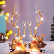 Illuminate Your Look With Our Glow Hair Clips - Peach Pinecone, Twisted Rope, And Little Red Flower - Vibrant Colors And Warm Glows - Fuchsia - View 5