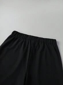 Men's Casual Daily Life Soft And Comfortable Suit, Autumn And Winter ,All-Match Simple Paris Pattern Printing, Black Round Neck Pullover Long Sleeve Sweatshirt Narrow Leg Pants Sweatpants Sweatshirt Suit 2 Pieces Set