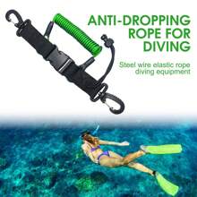 1 Stück Anti-Verlust Federspann-Ködergreifer Schlaufe mit guter Elastizität, geeignet für Bergsteigen, Unfallseil, passend für Tauchen, Surfen (33cm)