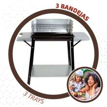 Aktive Bếp nướng than di động với bếp nướng 4 tầng ✅ Giao hàng 24/48 giờ đến Tây Ban Nha (bán đảo) - Nhiều màu - Xem 5