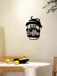 Hello Young 1 Pc Contemporary Black Coffee Metal Wall Decor, An Optimal Choice For Coffee Aficionados, Fitting Perfectly In Living Rooms, Bedrooms And Various Other Spaces. Gifts Birthday Graduation